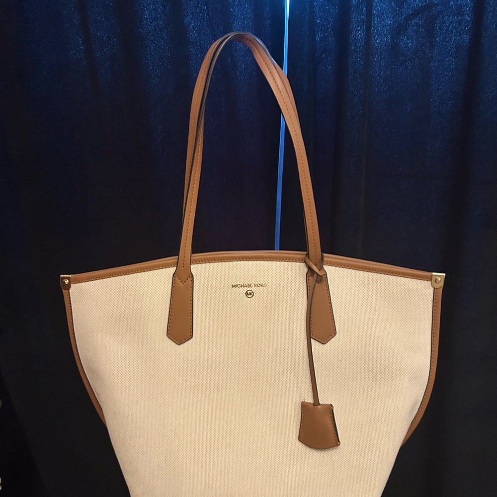 Michael Kors Beige and Brown Tote Bag